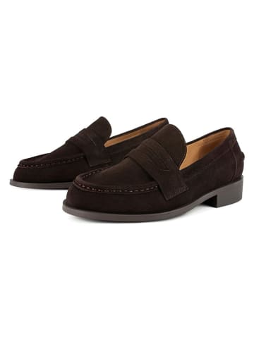 loft37 Leder-Mokassins in Braun