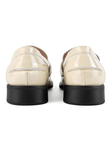 loft37 Skórzane mokasyny w kolorze kremowym