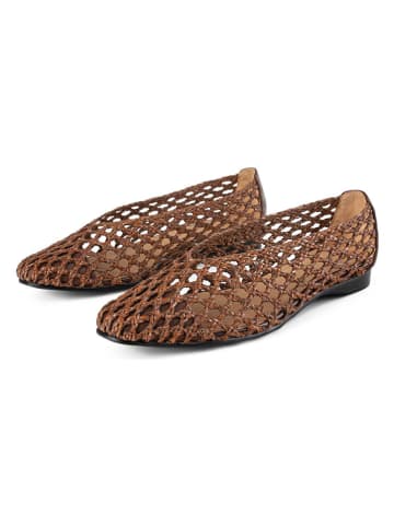 loft37 Leder-Ballerinas in Braun