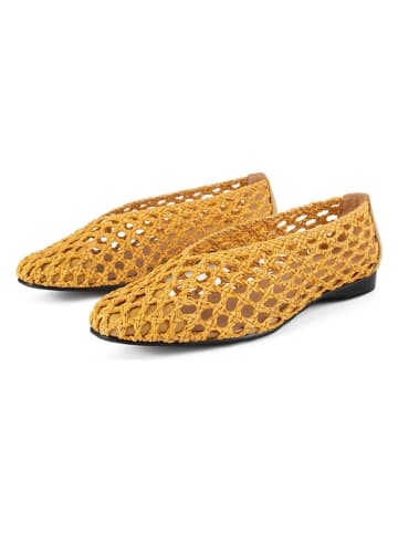 loft37 Leder-Ballerinas in Gelb