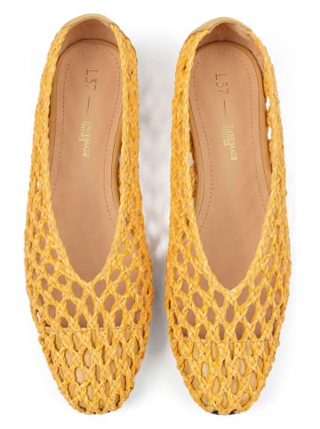 loft37 Leder-Ballerinas in Gelb
