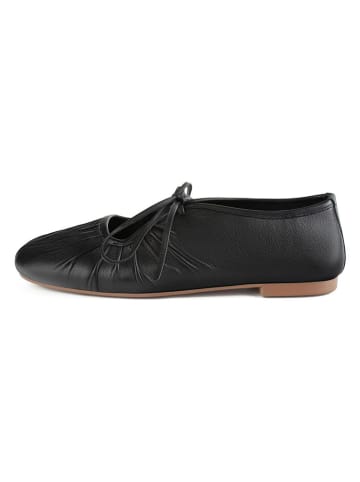 loft37 Leder-Ballerinas in Schwarz