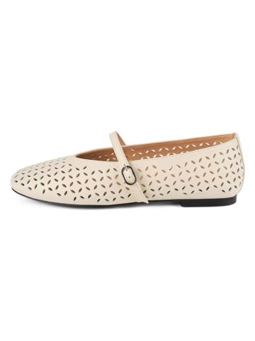 loft37 Leder-Ballerinas in Beige