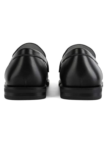 loft37 Leder-Mokassins in Schwarz