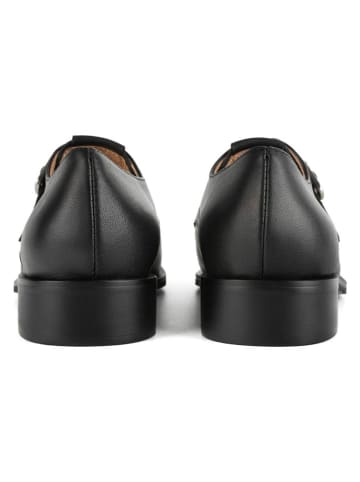 loft37 Leder-Slipper "Nebula Glow" in Schwarz