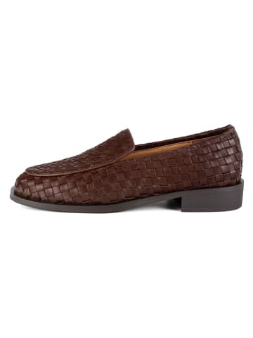 l37 Leren mocassins bruin