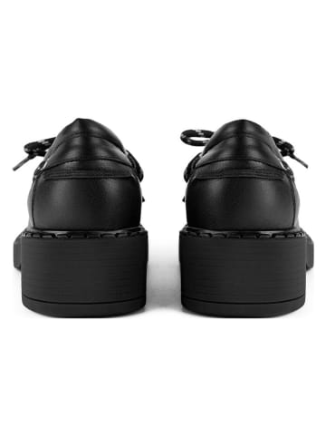 loft37 Leder-Mokassins in Schwarz