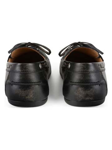loft37 Leder-Mokassins in Schwarz