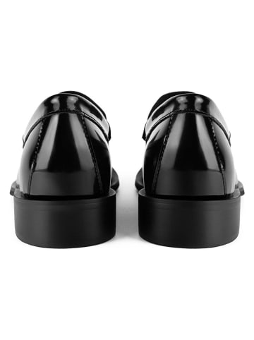 loft37 Skórzane mokasyny w kolorze czarnym