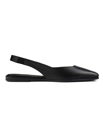 loft37 Leder-Slingballerinas in Schwarz