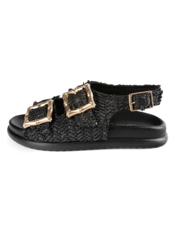 loft37 Leder-Sandalen in Schwarz