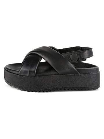 loft37 Leder-Sandalen in Schwarz