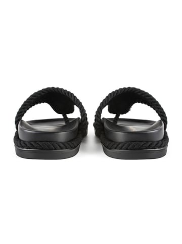 loft37 Skórzane japonki "Keep Cool" w kolorze czarnym