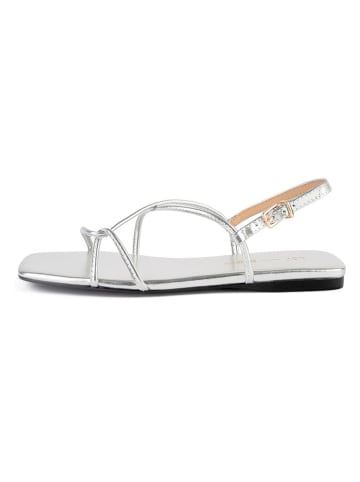 loft37 Leder-Sandalen "Ocean Blue" in Silber