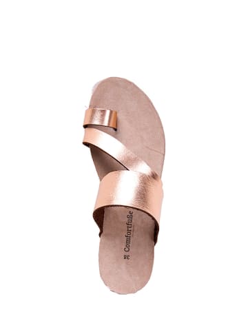 Comfortfusse Teenslippers roségoudkleurig
