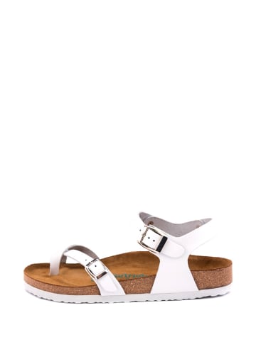 Comfortfusse Leder-Sandalen in Weiß