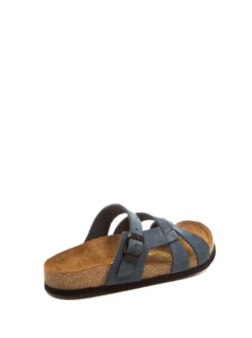 Comfortfusse Leren slippers donkerblauw