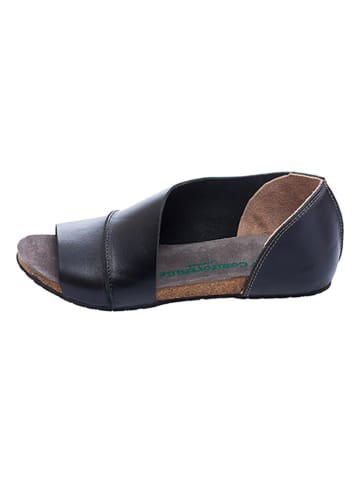 Comfortfusse Skórzane sandały w kolorze czarnym