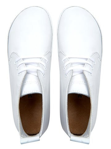 Comfortfusse Leren veterschoenen wit