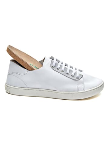 Comfortfusse Leren sneakers wit