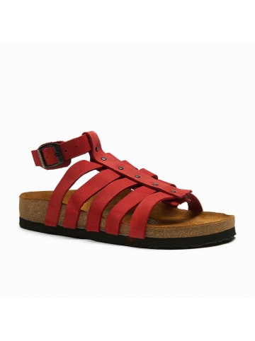 Comfortfusse Skórzane sandały "Ares" w kolorze czerwonym