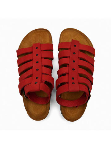 Comfortfusse Leder-Sandalen "Ares" in Rot
