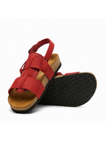 Comfortfusse Leder-Sandalen "Likya" in Rot