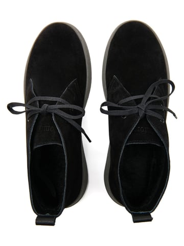 Comfortfusse Leren veterschoenen zwart