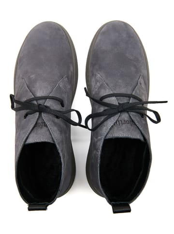 Comfortfusse Leren veterschoenen grijs