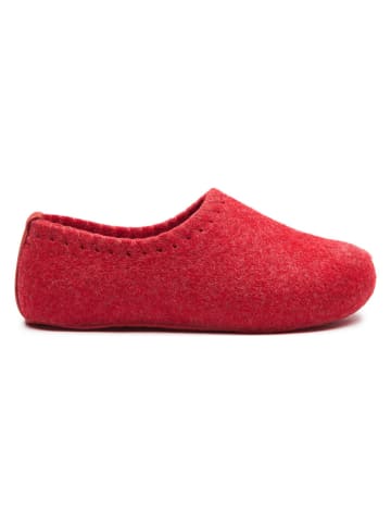 Comfortfusse Wollen pantoffels "Yew" rood