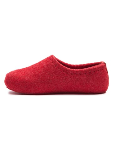 Comfortfusse Wollen pantoffels "Yew" rood