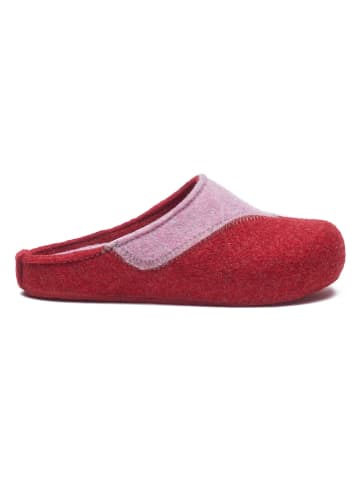 Comfortfusse Woll-Hausschuhe in Rosa/ Rot