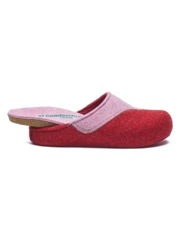 Comfortfusse Woll-Hausschuhe in Rosa/ Rot