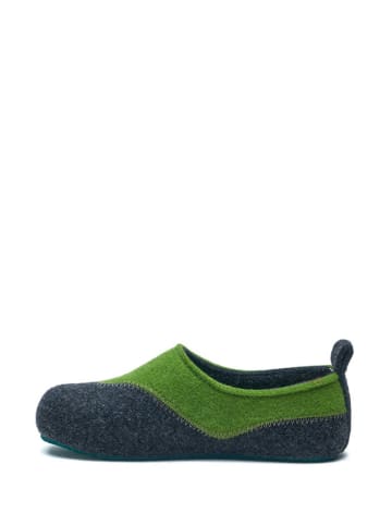 Comfortfusse Kapcie w kolorze szaro-zielonym