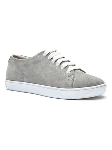 Comfortfusse Leder-Sneakers in Grau