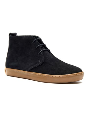 Comfortfusse Leder-Schnürschuhe in Schwarz