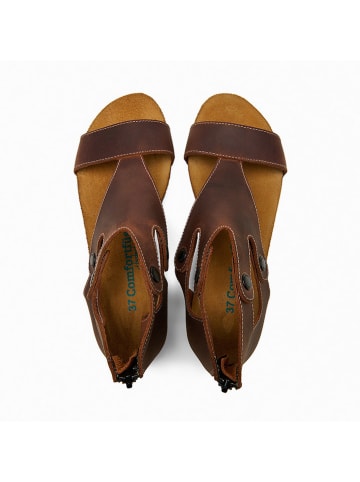 Comfortfusse Leder-Sandalen "Vera" in Braun
