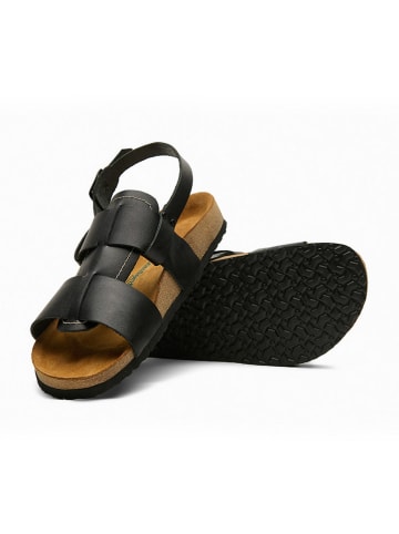 Comfortfusse Leder-Sandalen "Likya" in Schwarz