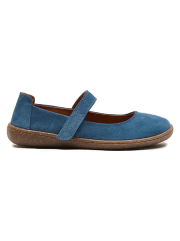 Comfortfusse Leder-Ballerinas "Jeylo" in Blau