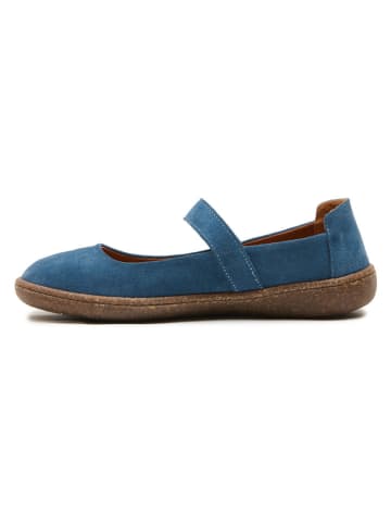 Comfortfusse Leder-Ballerinas "Jeylo" in Blau