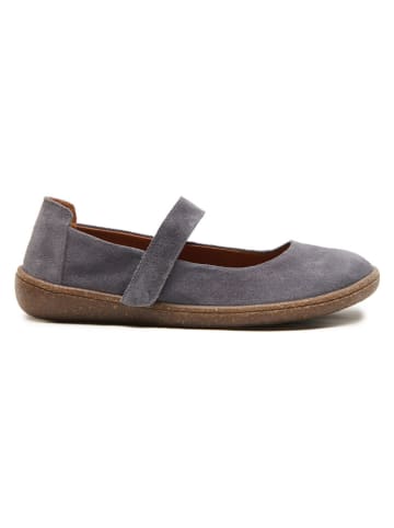 Comfortfusse Leder-Ballerinas "Jeylo" in Grau