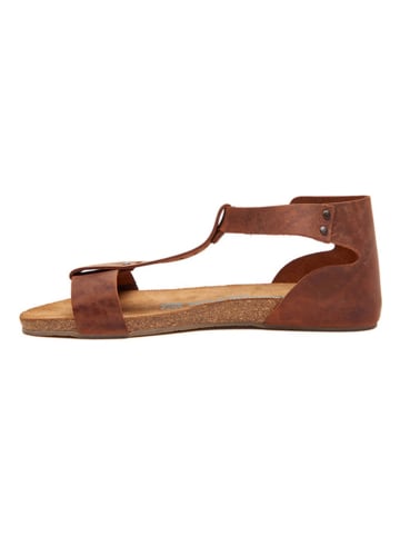 Comfortfusse Leren sandalen bruin