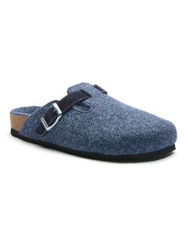 Comfortfusse Woll-Clogs in Blau
