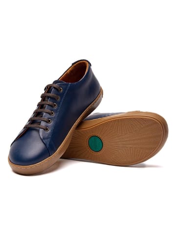 Comfortfusse Leren sneakers donkerblauw