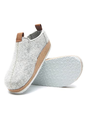 Comfortfusse Wollen pantoffels grijs
