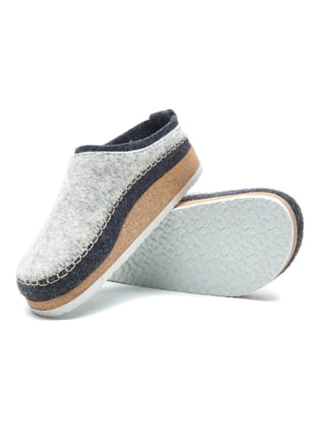 Comfortfusse Wollen pantoffels lichtgrijs