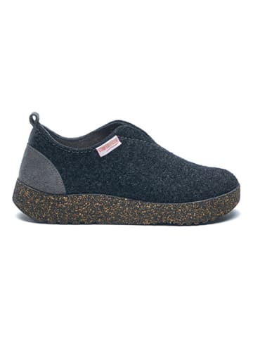 Comfortfusse Wollen pantoffels donkerblauw/grijs