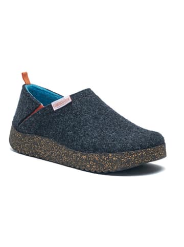 Comfortfusse Wollen pantoffels donkerblauw