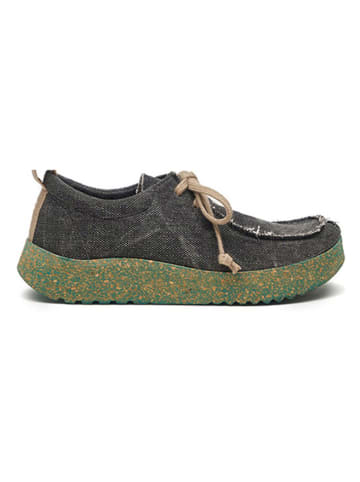 Comfortfusse Veterschoenen grijs/groen
