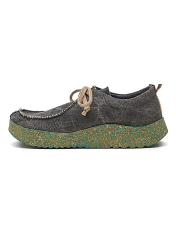 Comfortfusse Veterschoenen grijs/groen